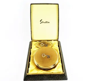 21st Birthday Stratton Vanity Set Coming Of Age Gift 1970s Powder Compact And Lipstick Holder