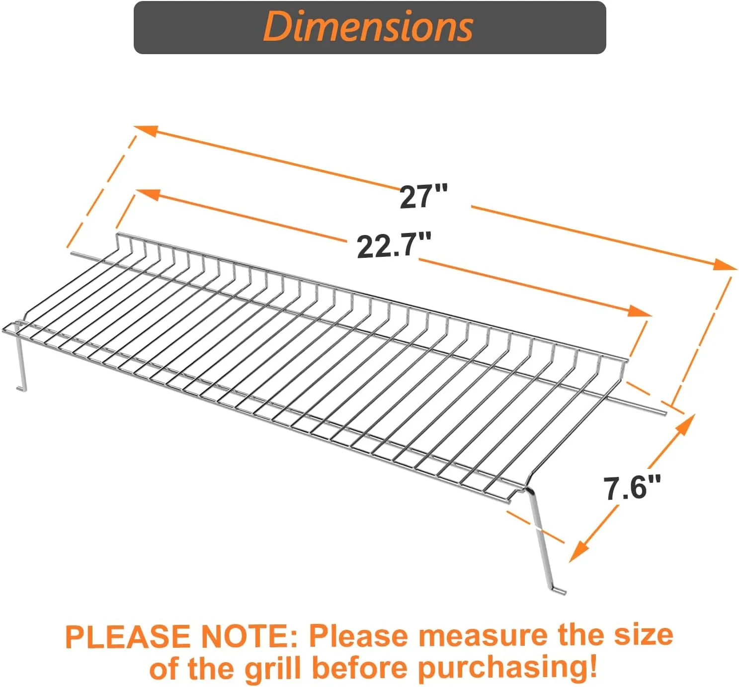 22 7/10" Grill Warming Rack for Charbroil Performance 4 Burner Grill 463342119 463342119 463332718 463376217 463376117, Swing Away Grid for Charbroil Grill Replacement Parts G470-0001-W1