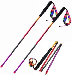 2pc Pack Collapsible Hiking Poles/Trekking Poles, Strong Lightweight Walking Sticks with Antishock, Aluminum Alloy 7075 for Hiking, Camping, Mountaini