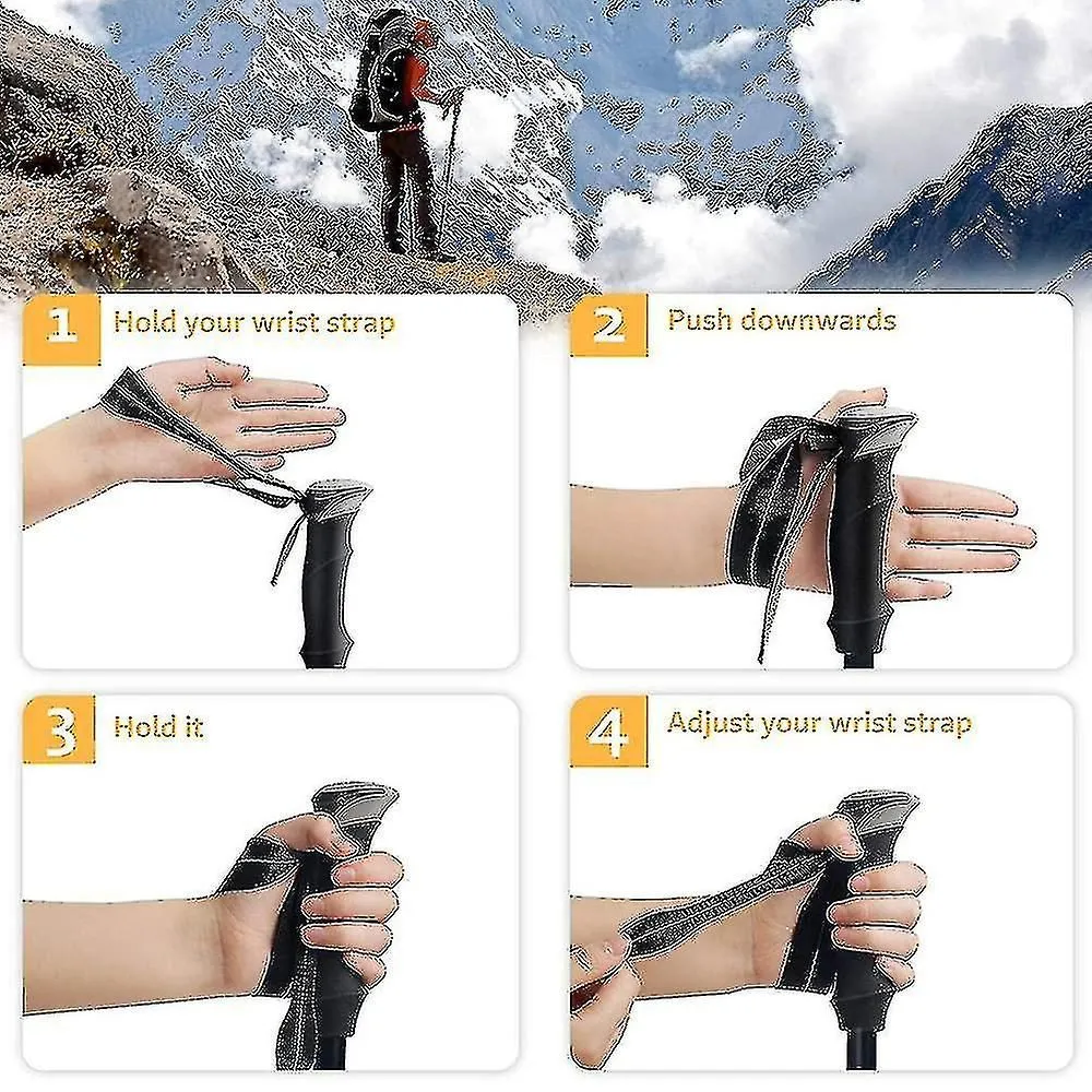 2pcs Trekking Poles Collapsible Hiking Poles - Aluminum Alloy