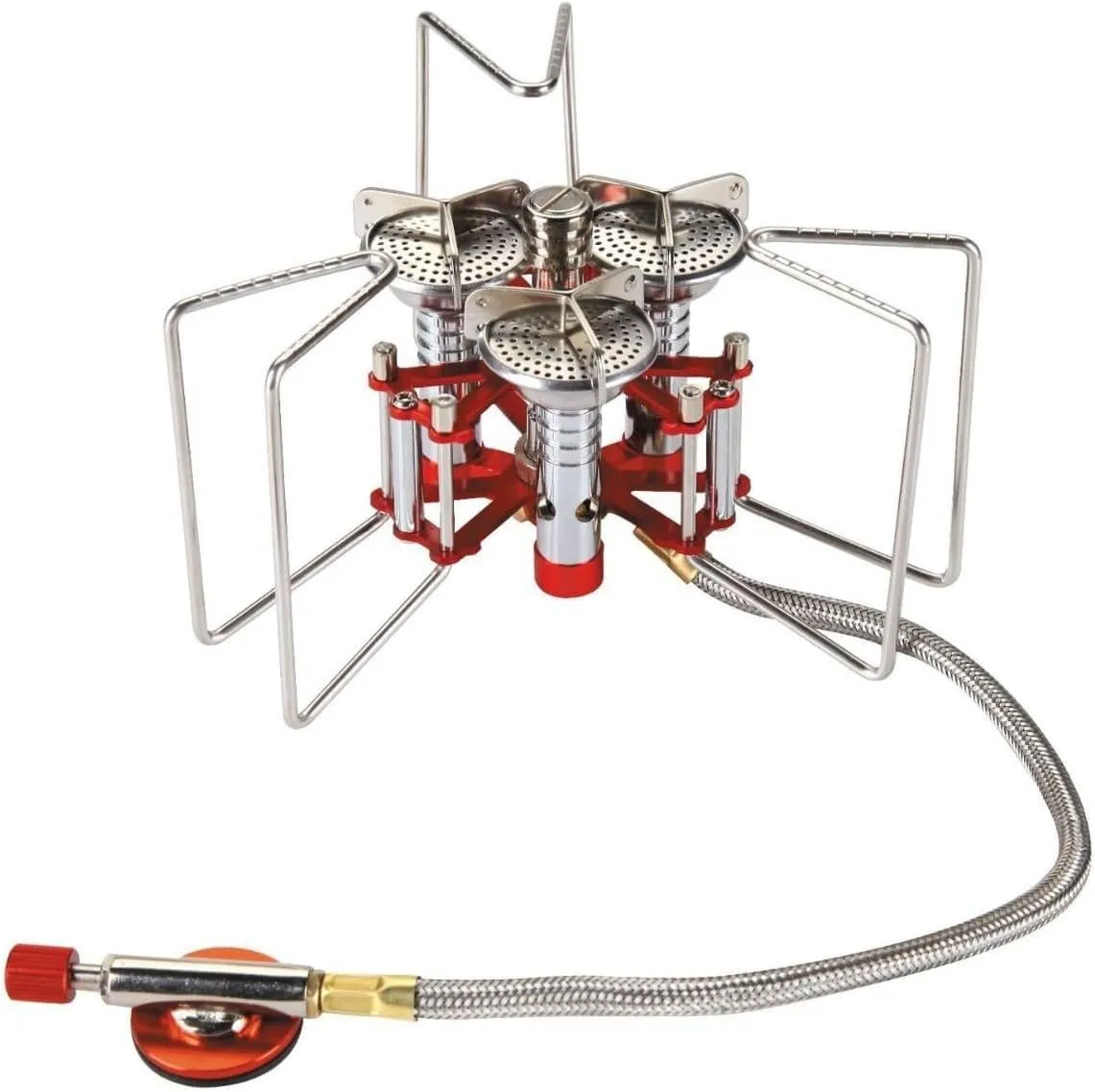 3-Burner Camping Stove, High Power Outdoor Gas Stove, Portable Stove for Camping, Backpacking, Picnic, BBQ Grill,Outdoor Gas Stove - Portable 3-Burner Cooker for Camping and Outdoor Cooking