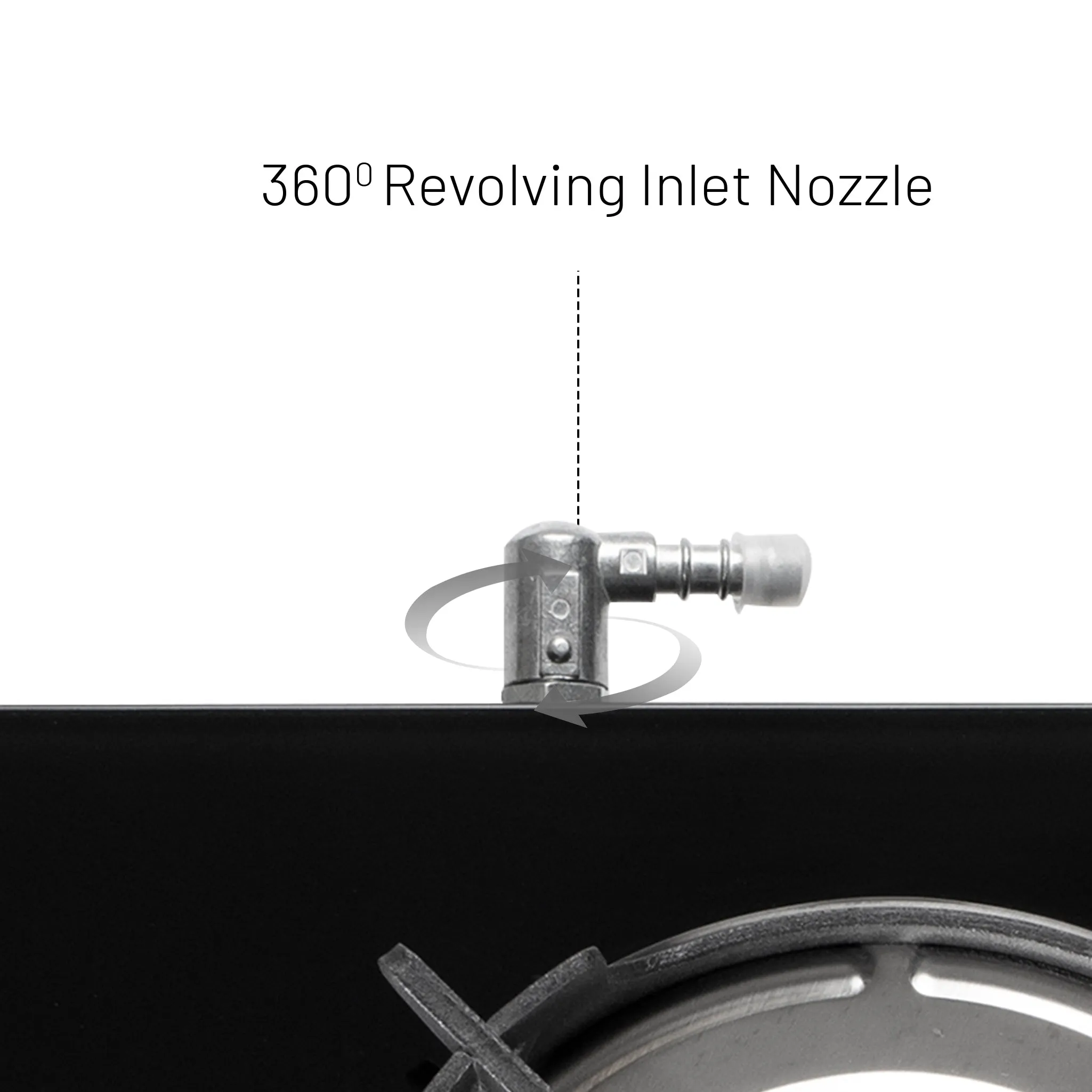 3 Burner PNG Glass Gas Stove with High Flame Brass Burner and Crown Pan Supports (CT 1038 GT BB BL HF CP PN)
