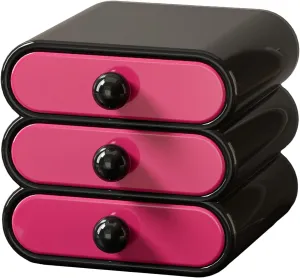 3-Drawer Storage Organizer, Compact Vanity Drawer Organizer Set for Makeup, Small Plastic Storage Box for Bathroom, Dorm, Desk, Office, 7.87"X7.48"X7.28"