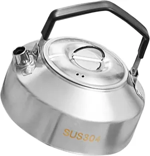 304 Stainless Steel Kettle Camping Accessory Compact Outdoor Water Boiler