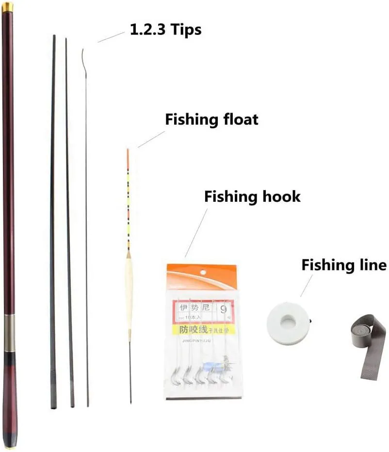3.6m-7.2m Carbon Fiber Stream Hand Pole Carp Feeder Telescopic Fishing Rod Fishing Tackle