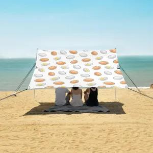 3D Eggs Pattern Beach Camping Tent Sun Shelter for Whole Family, Beach Shade Canopy with UPF50  UV Protection,Easy Set Up and Carry,Outdoor Shade for Trips, Fishing, Backyard Fun Picnics