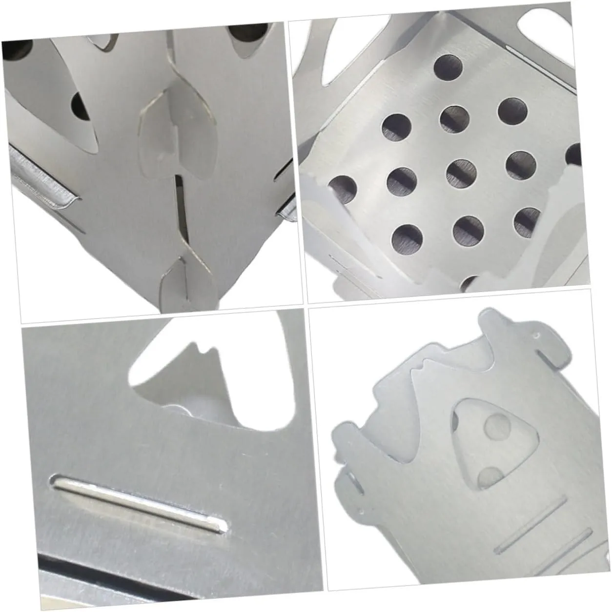 3Pcs Stainless Steel Stove Wood Burning Camping Foldable Portable Backpacking Stove/Sier/7.45 * 7.45Cm