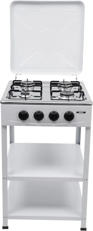 4 Burner Propane Stove Stand, Outdoor Camping BBQ Stove, Cooking Hob Set, Portable Gas Stove 4-Burner with Adjustable Fire Control and Lid
