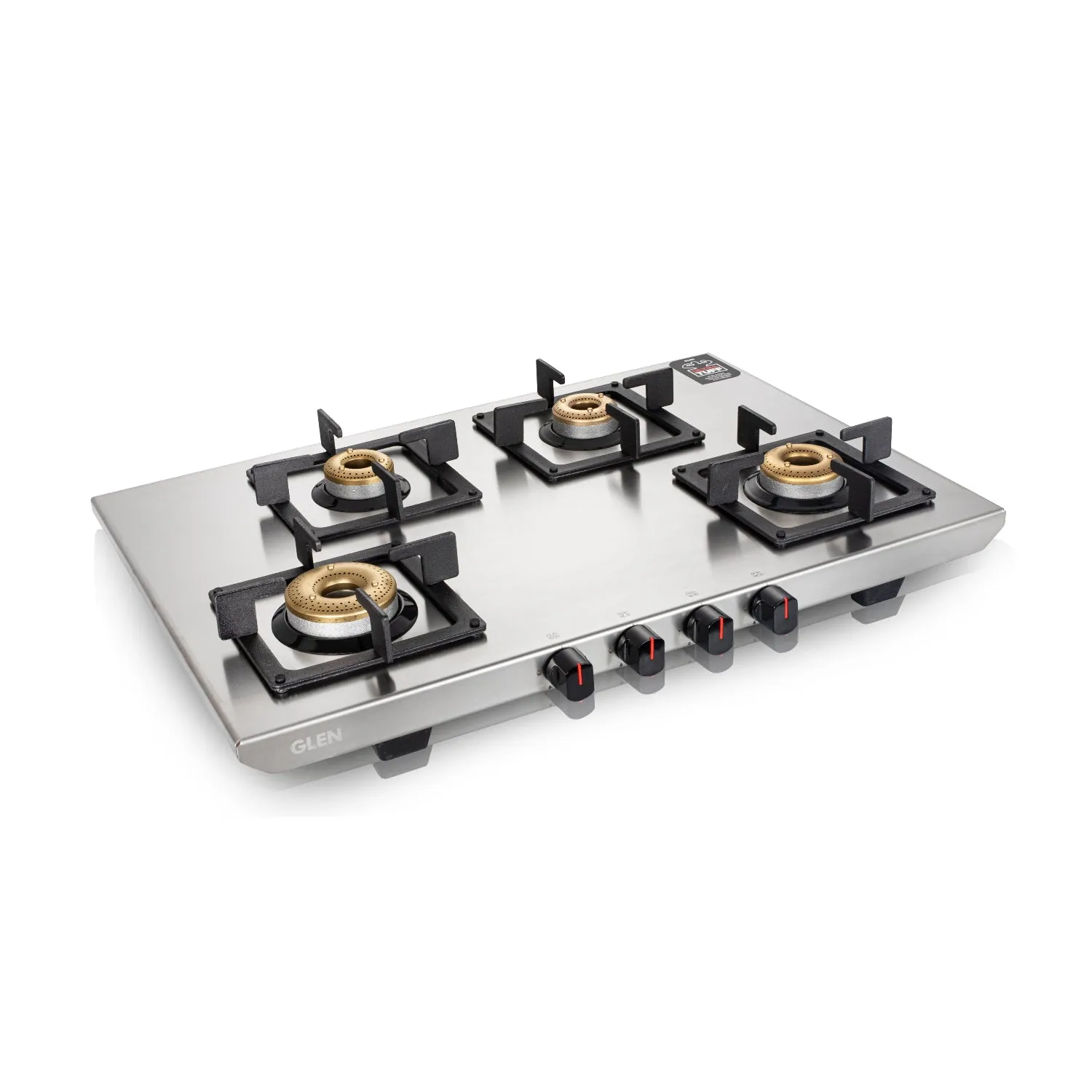 4 Burner Ultra Tuff Stainless Steel Gas Stove with Forged Brass Burner - Manual/Auto Ignition (1054 UT SS)