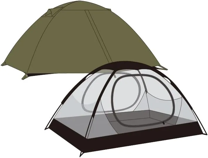 4 Person 3 Season Tent,Double Layer,Waterproof,Windproof for Family Camping Adventures