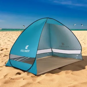 4-Person Family Pop-Up Beach Tent with UV Protection for Camping, Outdoor Activities & Festivals