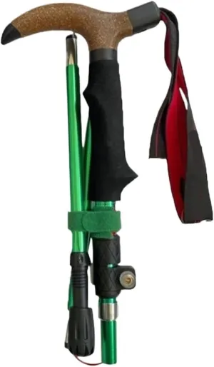 4-Section Poles Folding Hiking Stick Collapsible Hiking Poles Trekking Stick