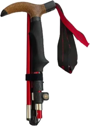 4-Section Poles Folding Hiking Stick Collapsible Hiking Poles Trekking Stick