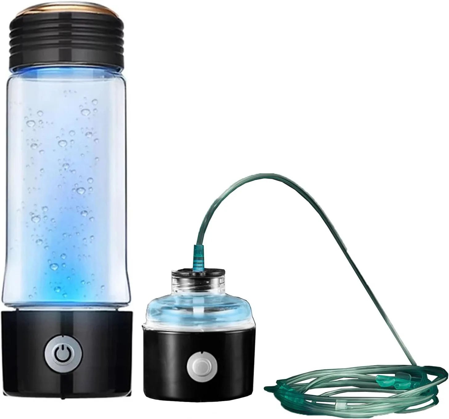 400ml Sports Water Bottle, H2 Molecular Hydrogen Water Bottle, with Portable Inhaler Adapter and Self-Cleaning Mode, for Outdoor Sports Fitness