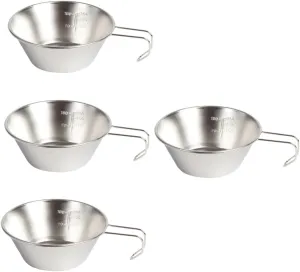 4pcs Water Cup Portable Makgeolli Bowl for Camping Picnics Lightweight Outdoor Cookware Multi-Purpose Wine Cup Easy to Carry Design