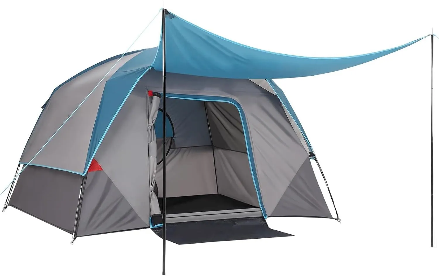 6 Person Camping Tent, Tent for Camping, Easy Set Up Camping Tent for 6 Person Outdoor Traveling, Light Blue