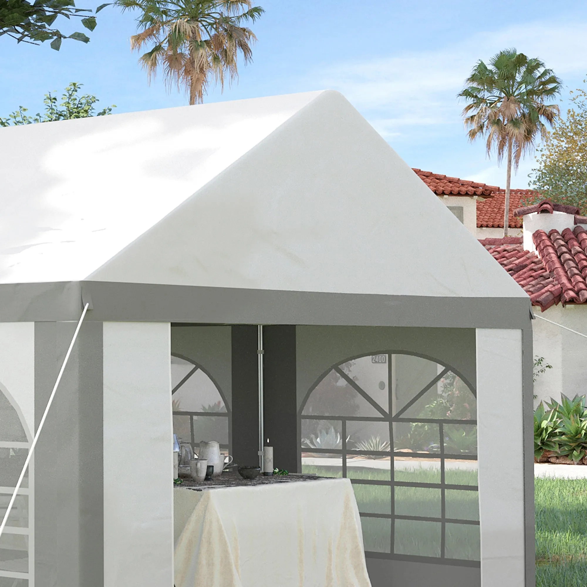 6 x 4m Galvanised Party Tent