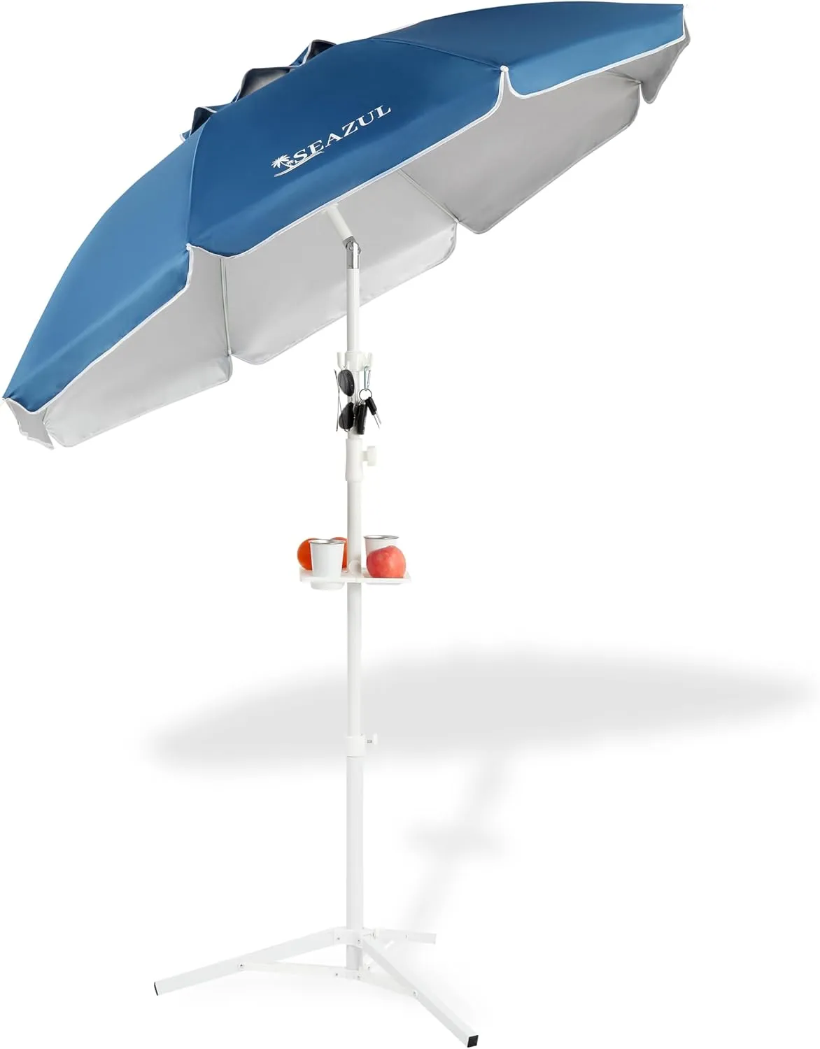 6.5ft Sun Shade Umbrella, Portable Umbrella with Stand for Sports, Adjustable and Lightweight, Sun Protection, Blue