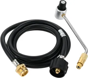 6Feet Propane Adapter Hose with 1LB Propane Gas Pressure Regulator for Coleman Propane Stoves, Fold N Go Stoves to Connect 5lb -20 lb Large Propane Tank, Not Fit for Coleman Roadtrip LXE Grills