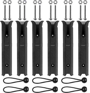 6Pcs Plastic Fishing Rod Holders Racks for Boat, Tube Fishing Rod Pole Side-Mount with Screws
