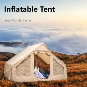 6Person Inflatable Camping Tent  Easy Setup AllSeason Shelter-UFFB