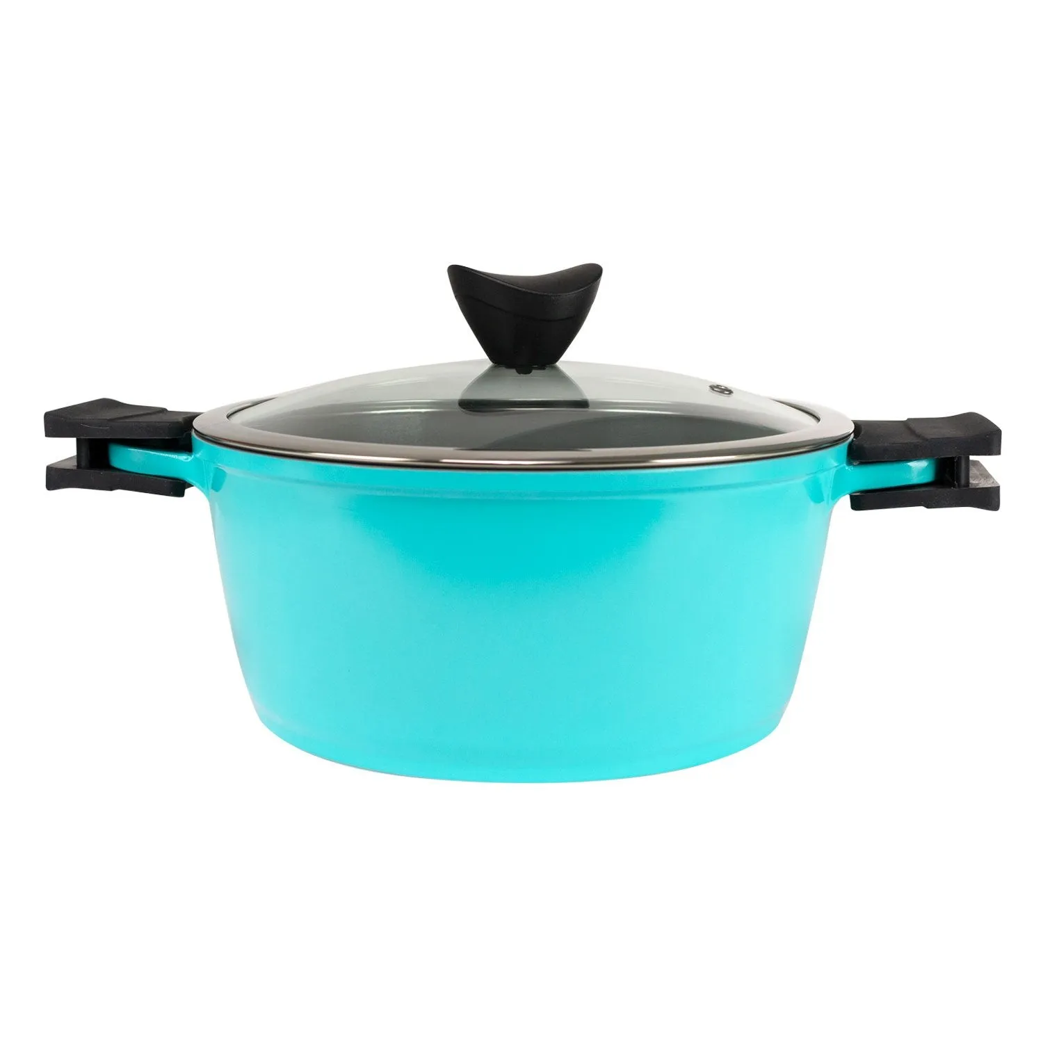 7 Piece Cast Aluminum Ceramic Coated Nonstick Cookware Set, Induction Base