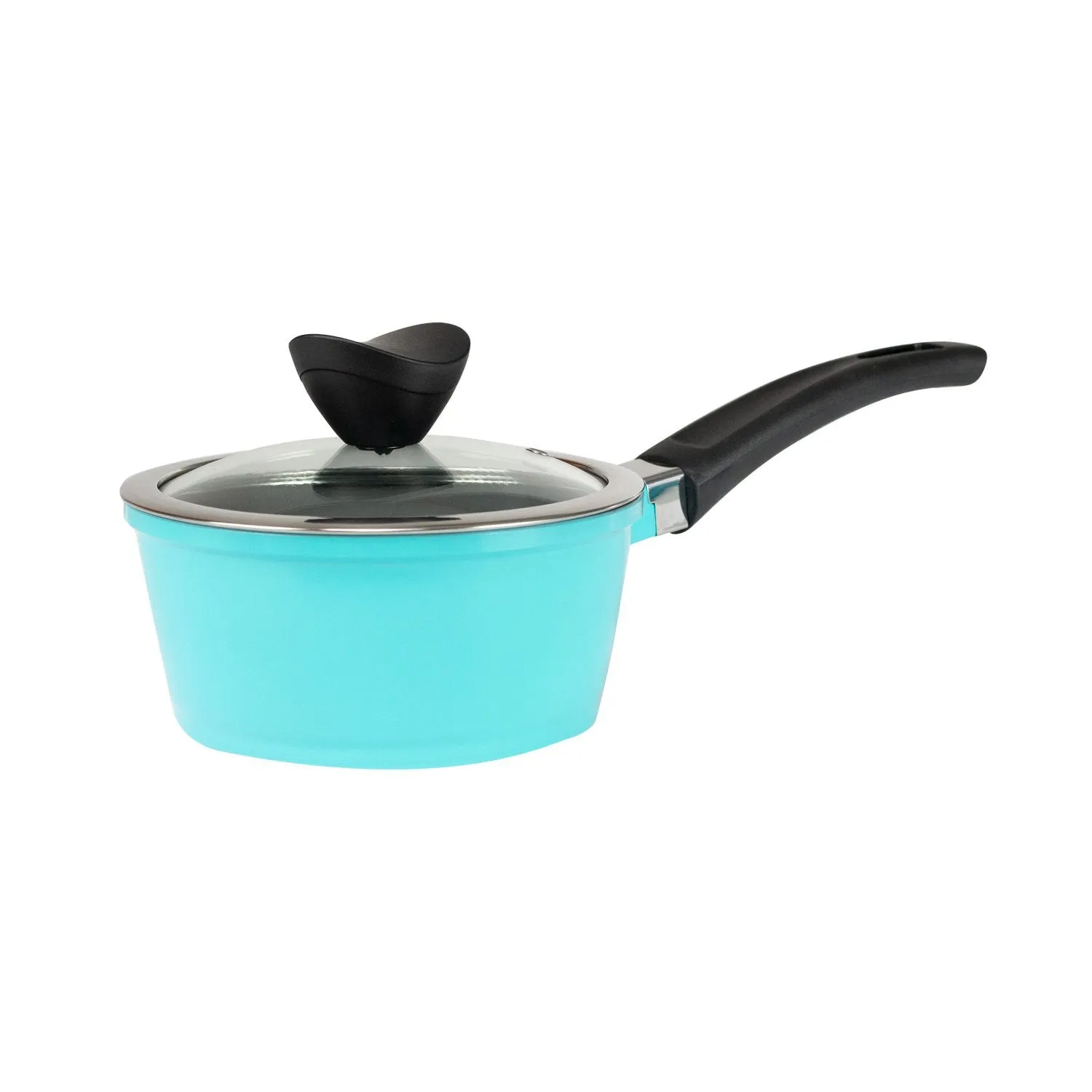 7 Piece Cast Aluminum Ceramic Coated Nonstick Cookware Set, Induction Base
