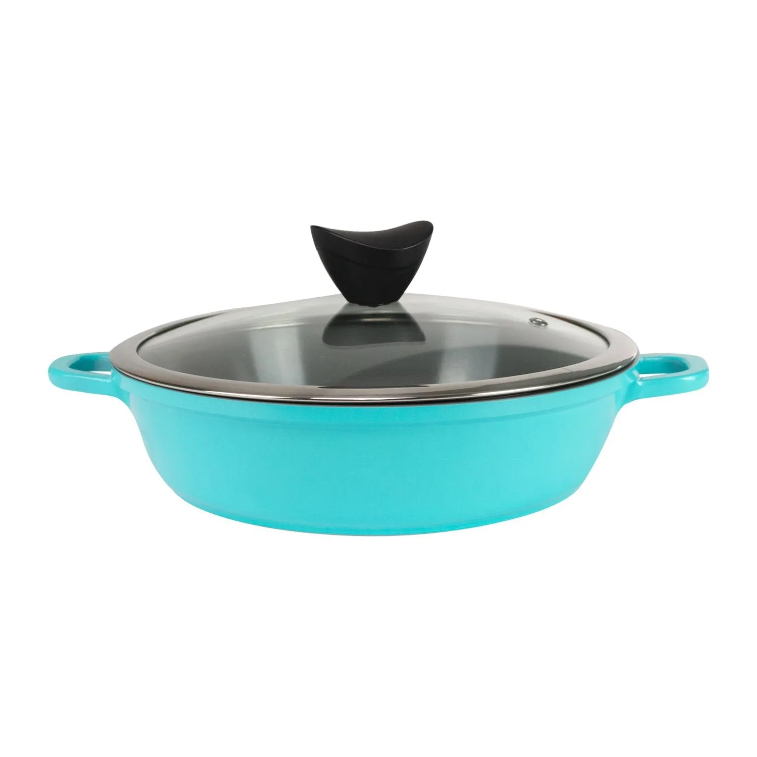 7 Piece Cast Aluminum Ceramic Coated Nonstick Cookware Set, Induction Base