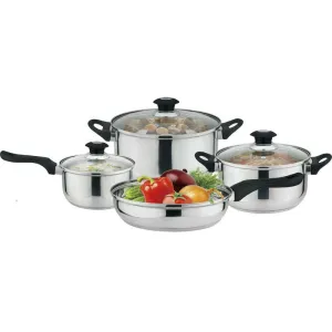 7-Piece Non-Stick Stainless-Steel Privacy-protected Set: Cookware Customer-favorite