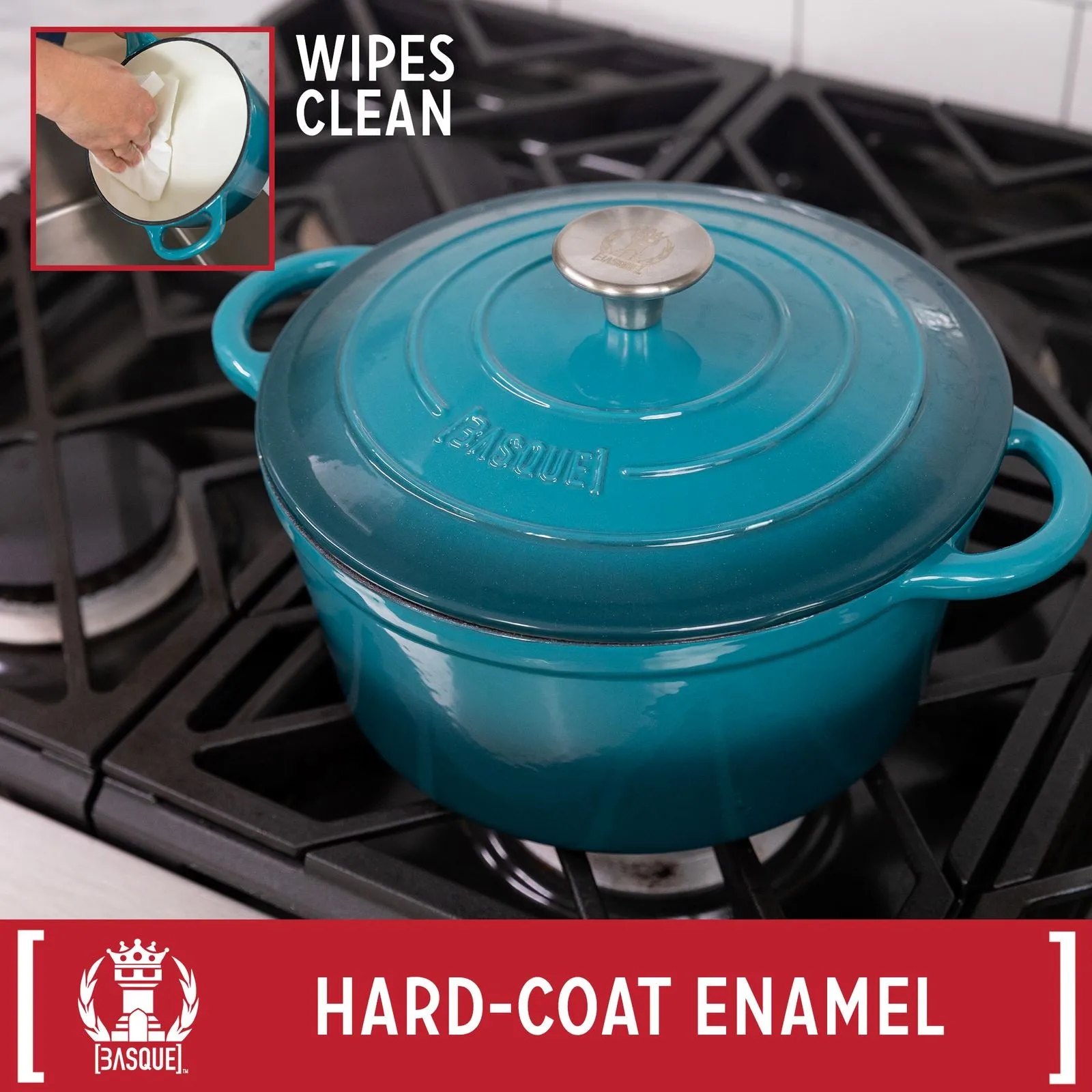 7-Piece Set: Basque Enameled Cast Iron Cookware Set
