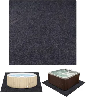 75″x75″ Extra Large Hot Tub Pad - Inflatable Hot Tub Mat Outdoor Indoor - Ground Mat for Under Inflatable Hot Tub - Absorbent Spa Pool Ground Base Flooring Protector Mat
