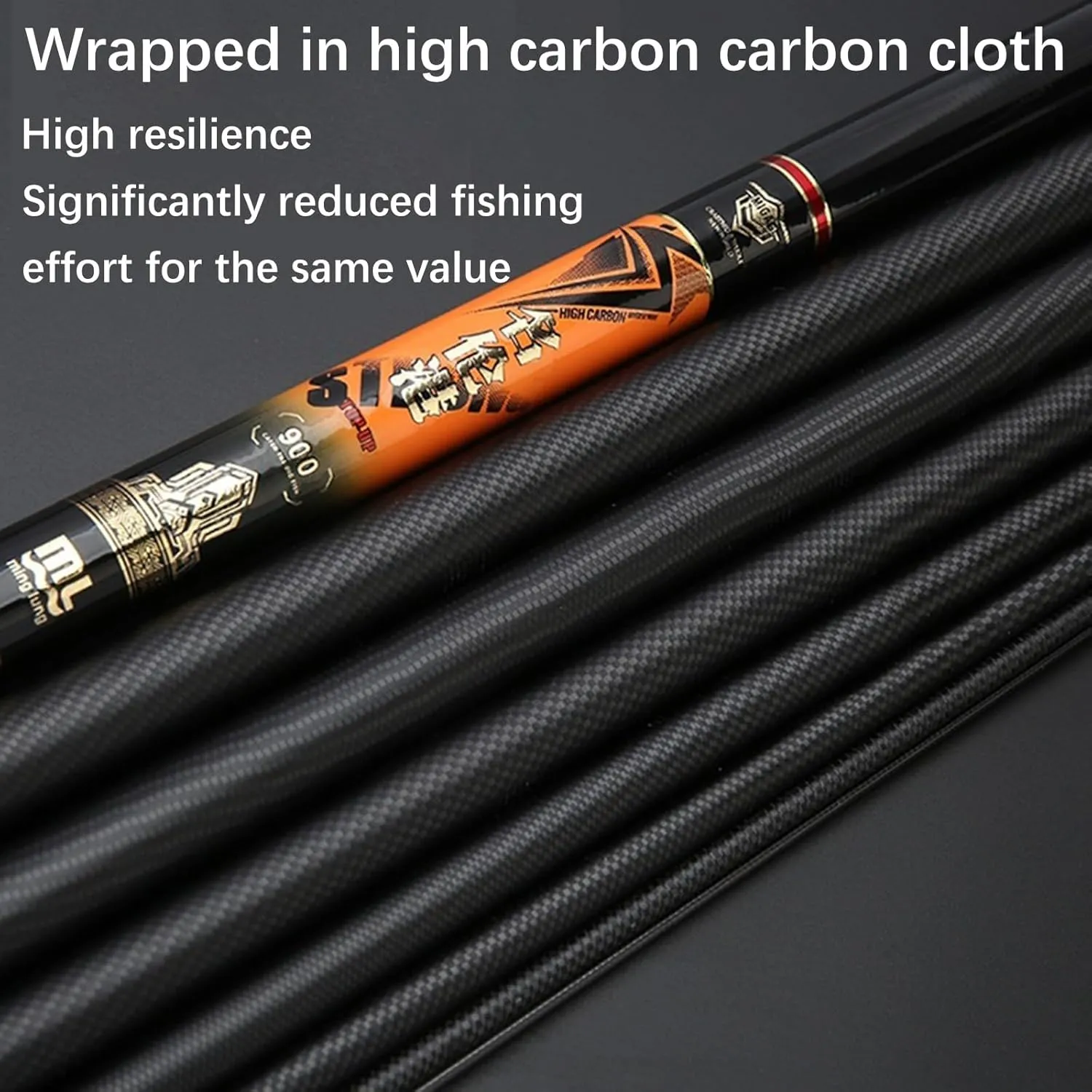 8-16 M Bass Fishing Rod Telescopic Carbon Fiber Long Ultralight Travel Fishing Rod,for Freshwater & Saltwater Fishing Pole