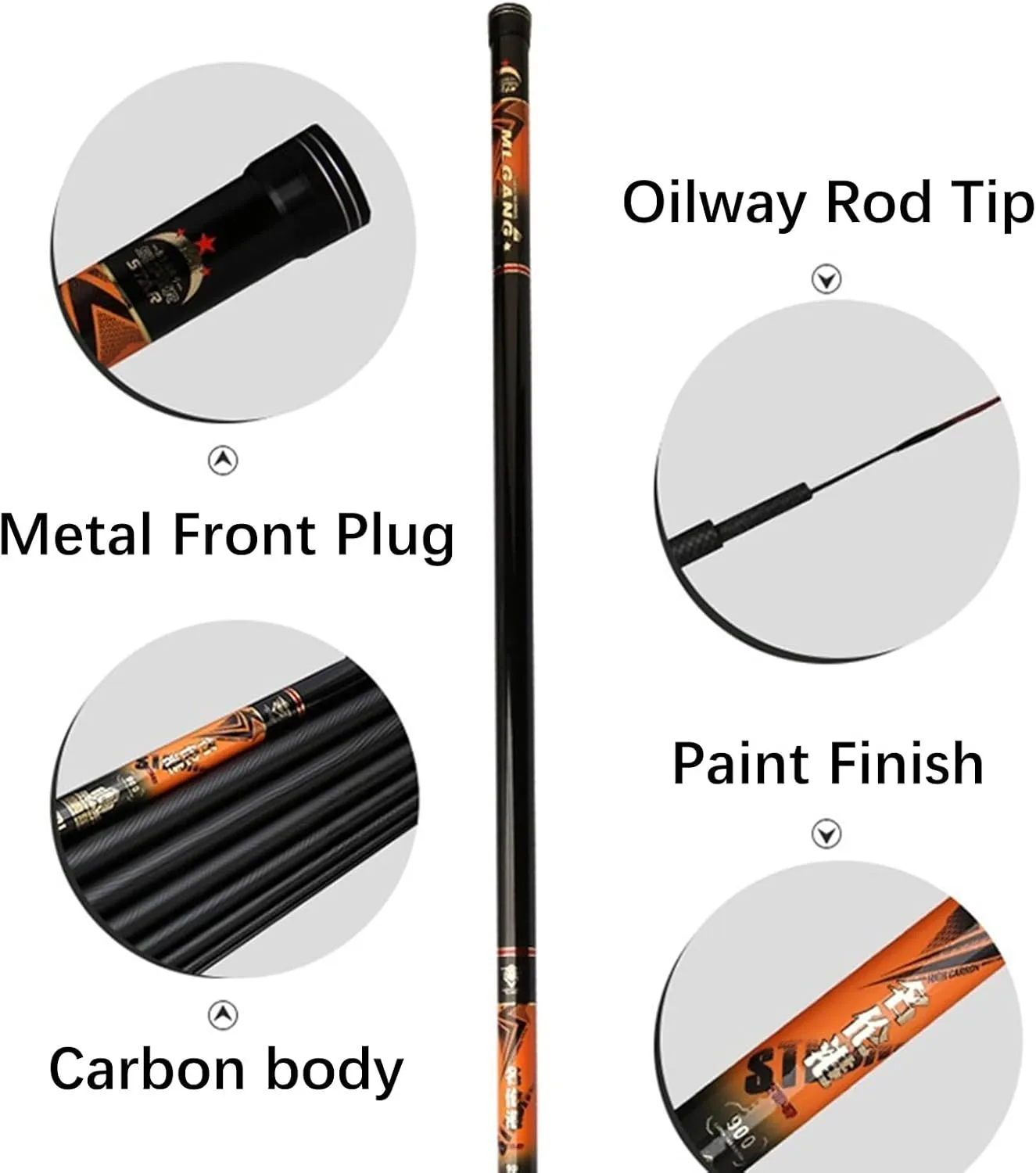 8-16 M Bass Fishing Rod Telescopic Carbon Fiber Long Ultralight Travel Fishing Rod,for Freshwater & Saltwater Fishing Pole