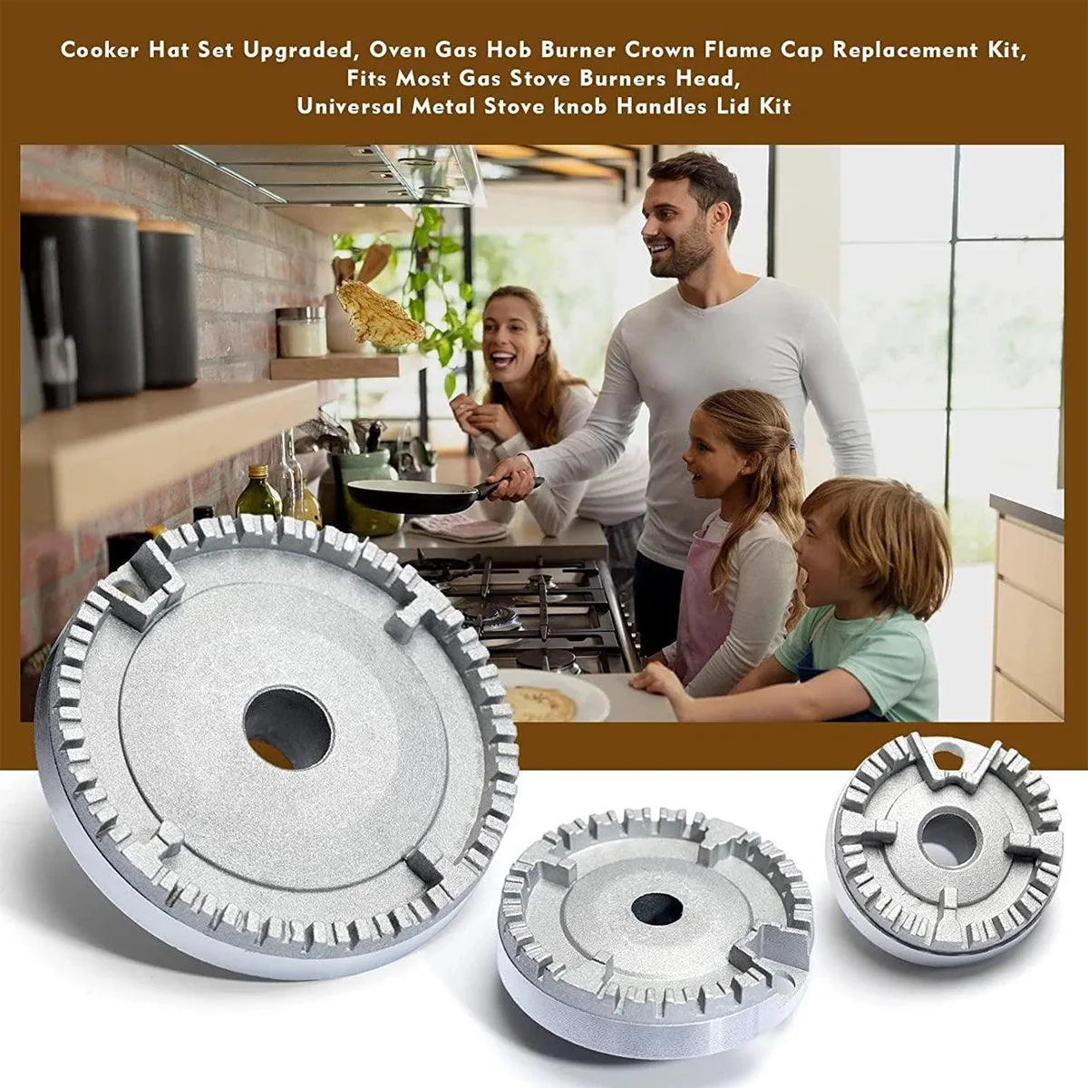 8pcs Gas Stove Accessories Lid Cookware Cap for Kitchen Cooking Equipment Set