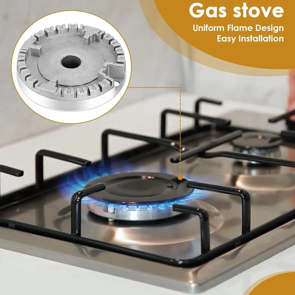 8pcs Gas Stove Accessories Lid Cookware Cap for Kitchen Cooking Equipment Set