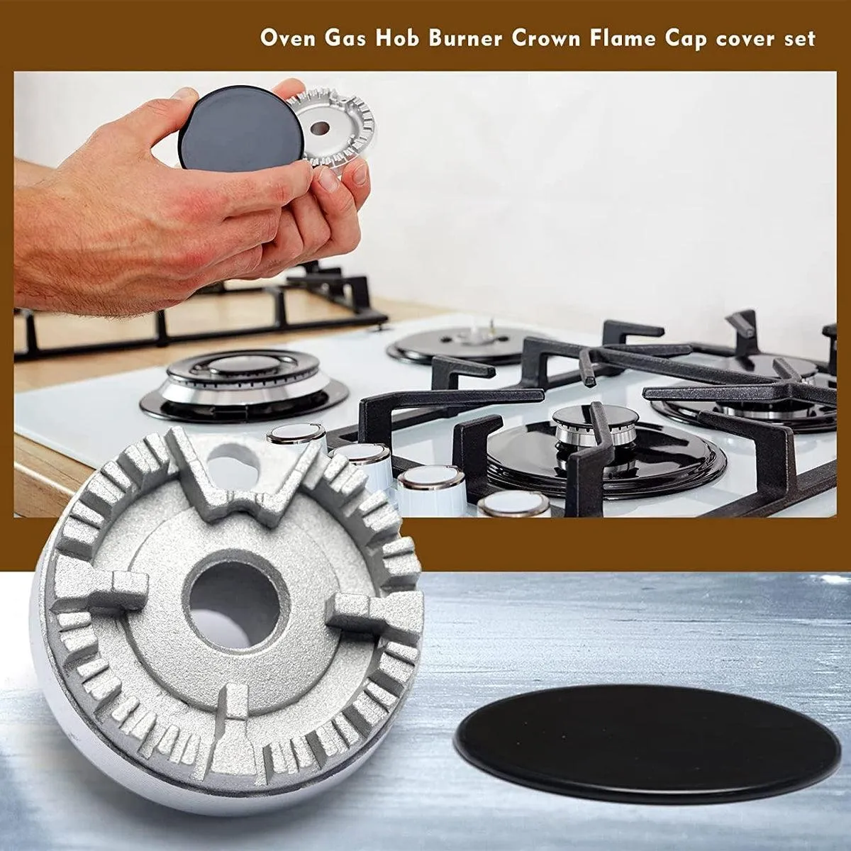 8pcs Gas Stove Accessories Lid Cookware Cap for Kitchen Cooking Equipment Set