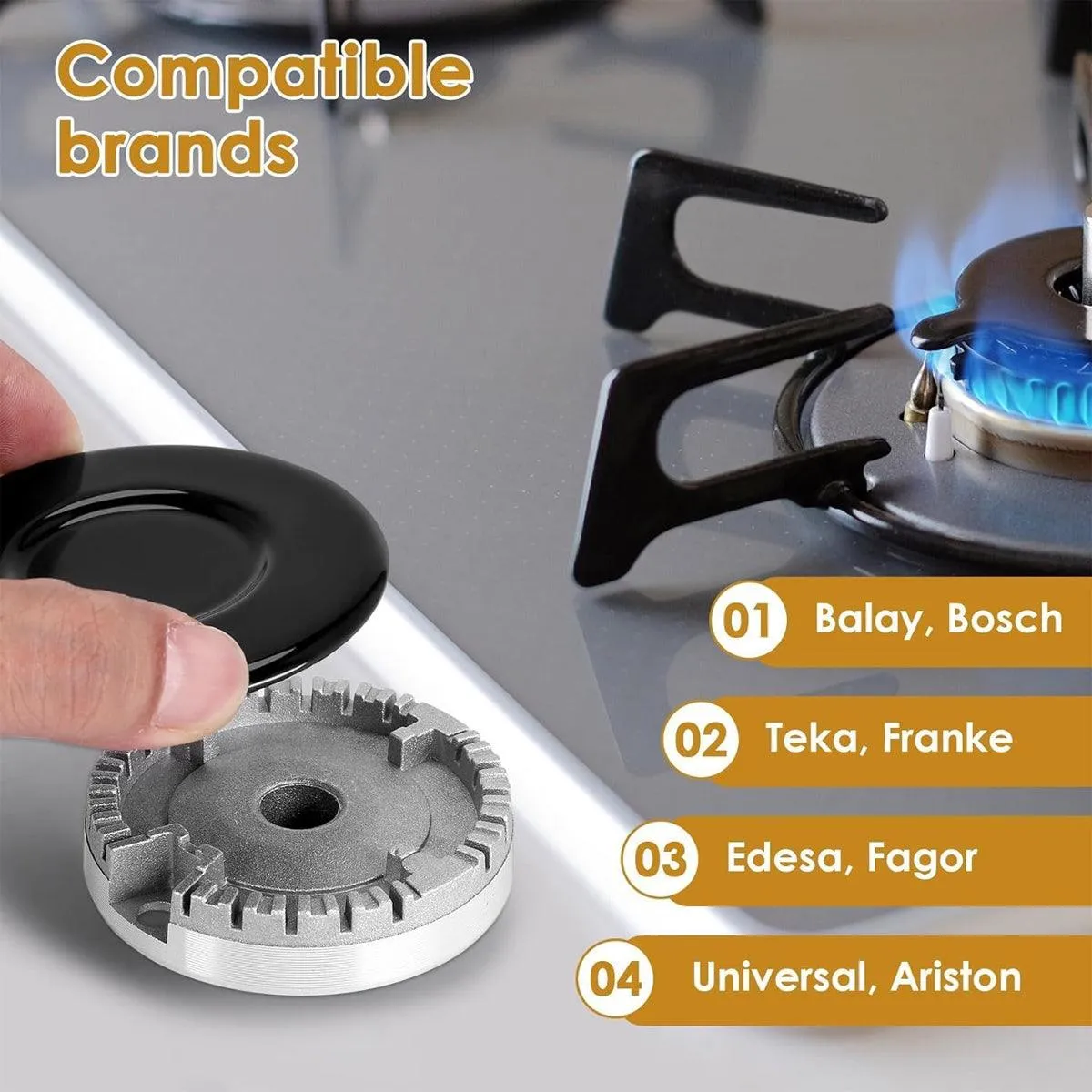 8pcs Gas Stove Accessories Lid Cookware Cap for Kitchen Cooking Equipment Set