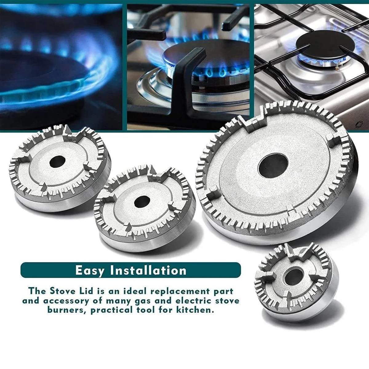 8pcs Gas Stove Accessories Lid Cookware Cap for Kitchen Cooking Equipment Set