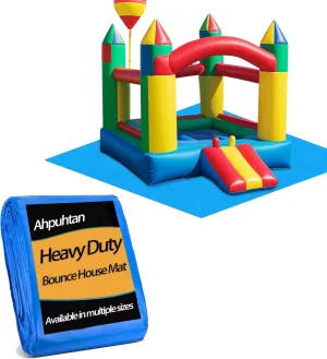 98 x 98 Inch Bounce House Mat for Inflatable Bouncer, Inflatable Water Slide Bounce House Pad for Outdoor Bouncy Castle, Under Jump House Floor Underlayment Pad(Only Mat, Bounce House Not Include)