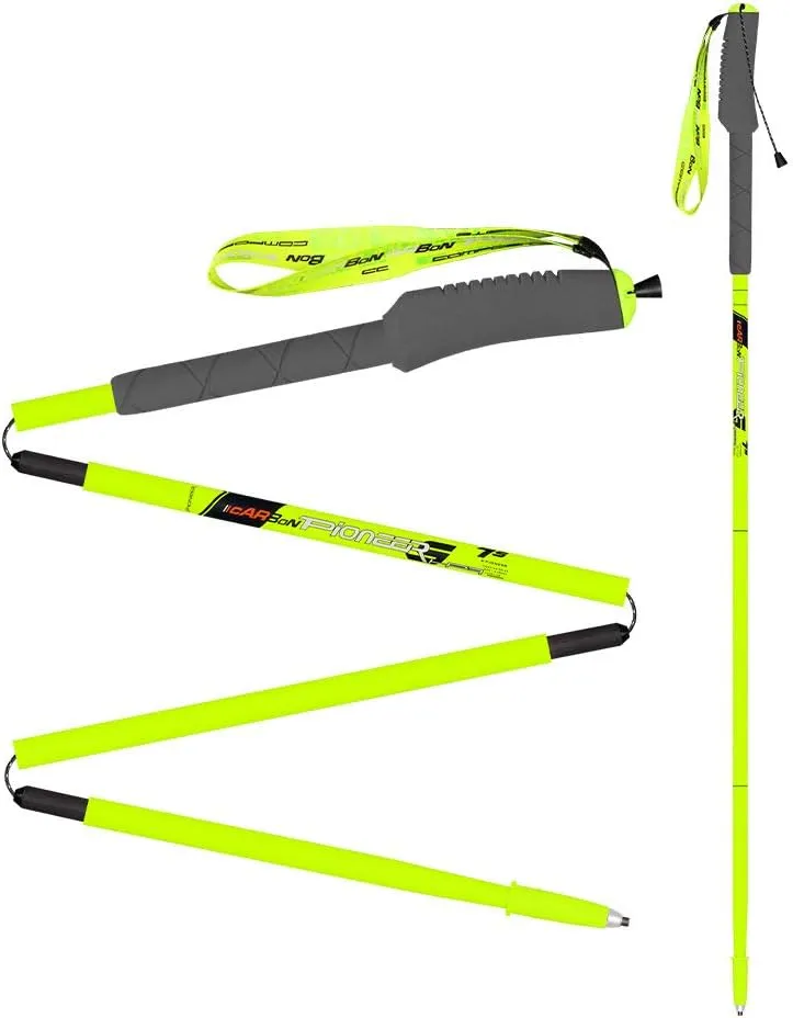 99% Carbon Fiber Ultralight Trekking Poles – 1pc Pack Collapsible and Telescopic Walking Sticks, Strong Lightweight, Adjustable Quick Flip-Lock,Professional Durable Walking Poles f
