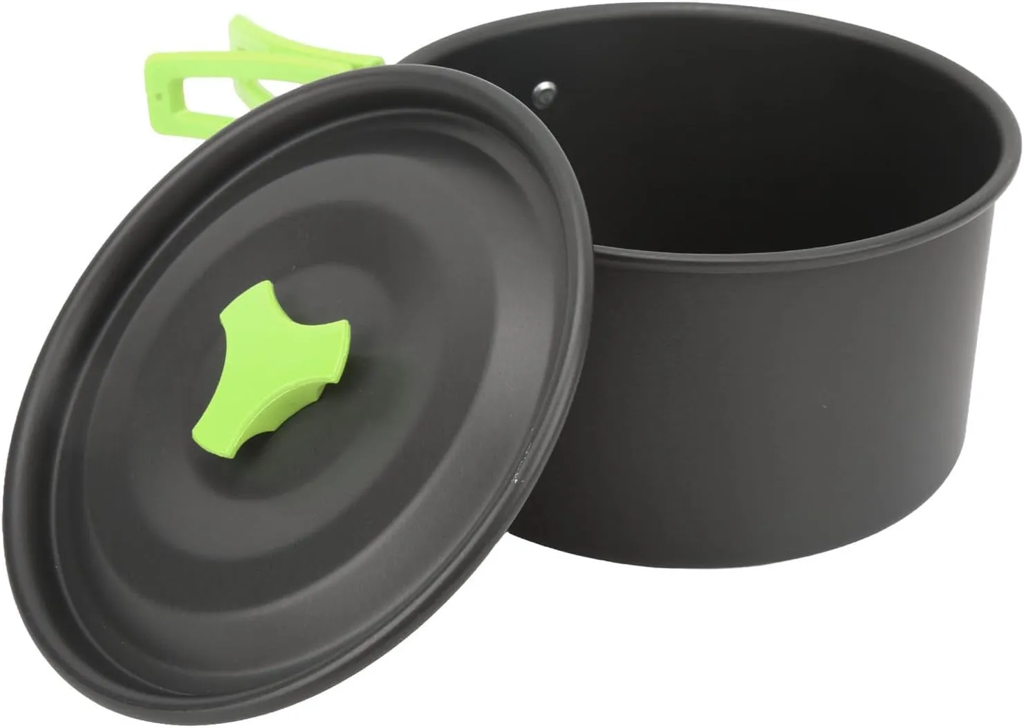 Acouto Portable Cam Cookware M Kit - Complete Outdoor Cookware Set with Pots, Pans, Teapot, Folding Fork, and Spoon for Backpacking and Cam S - Lightweight and Compact Design