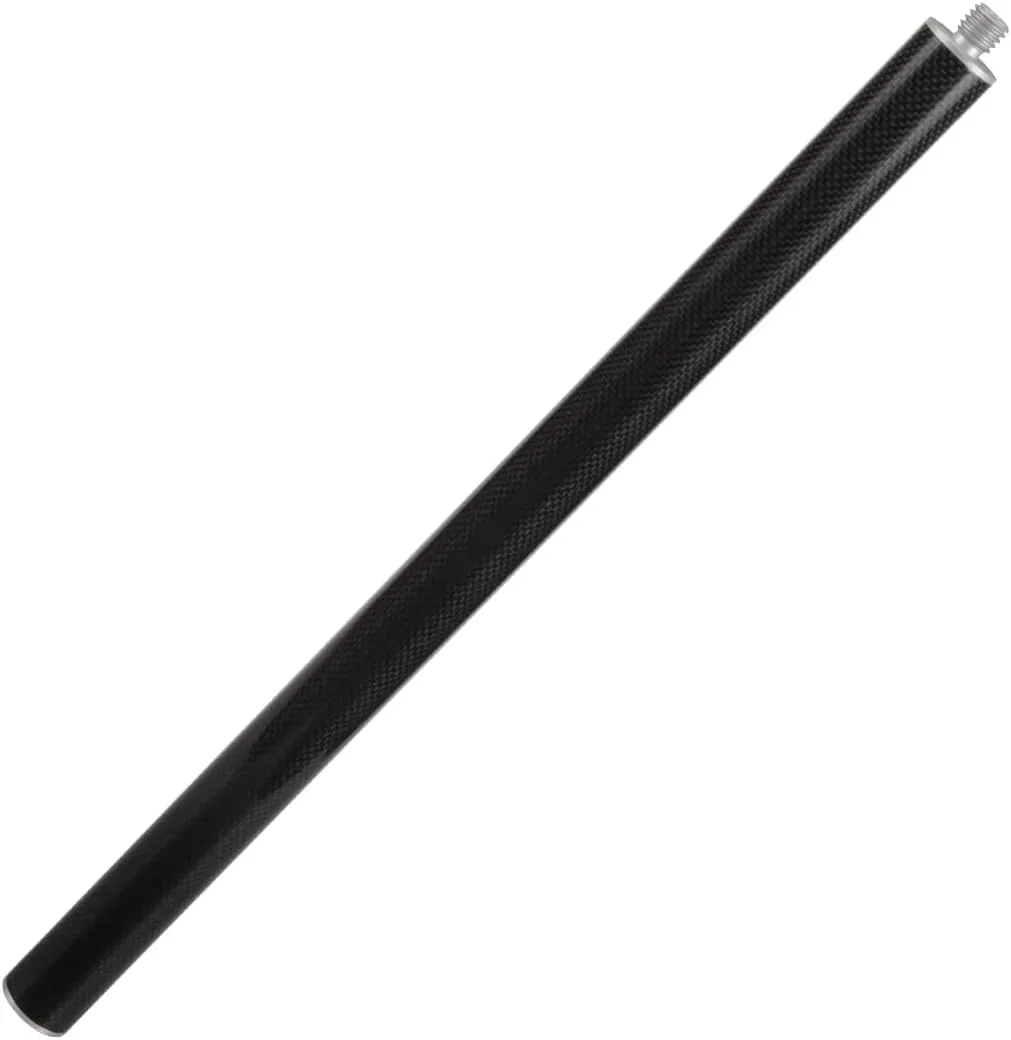 Adjustable Carbon Fiber Extension Pole, Surveying Tripod Pole 30CM Length Extending Section Pole Antenna for Line Laser Rotating GPS GNSS with 5/8 x 11 Thread Both Ends (1 Piece)