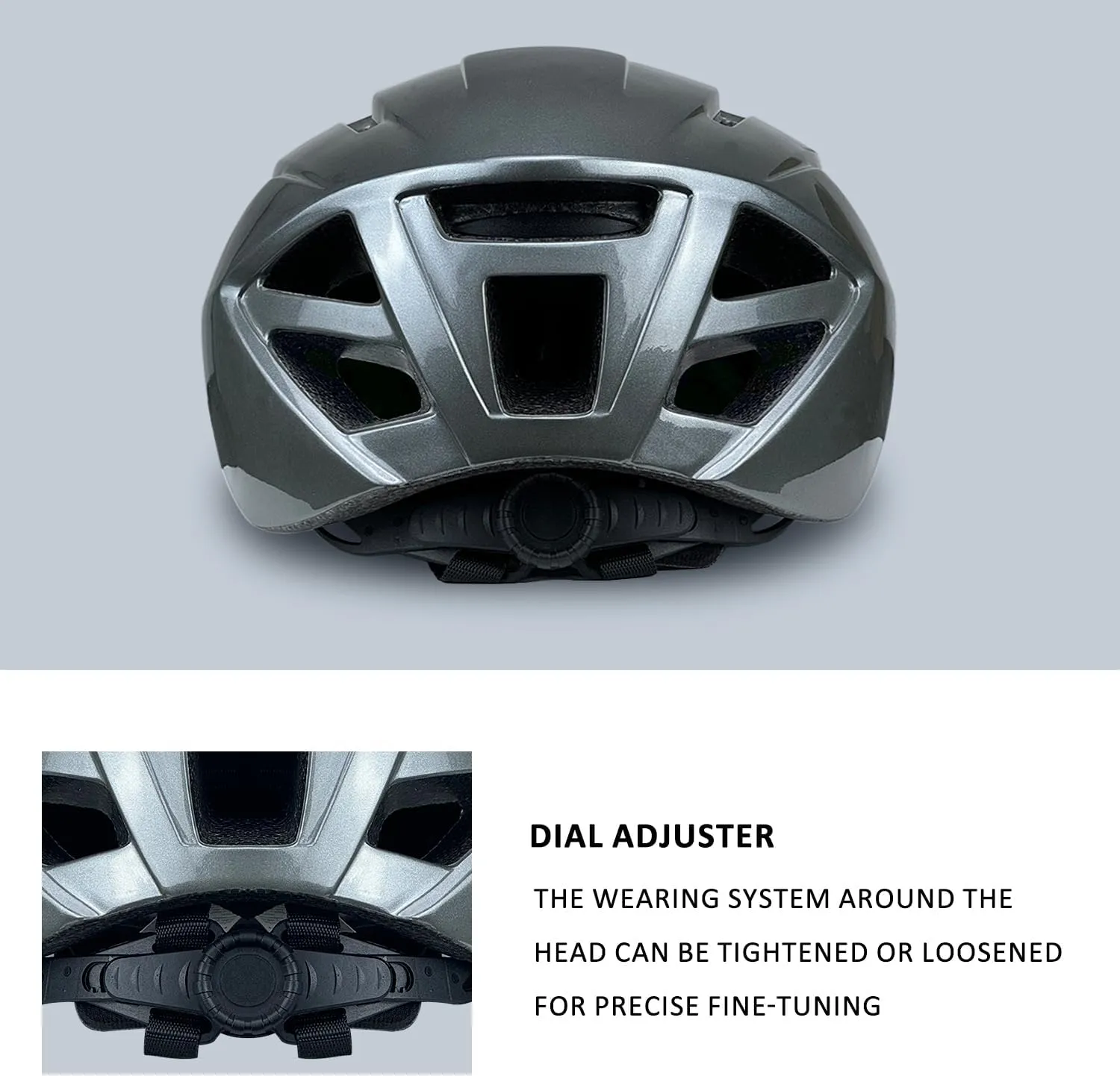 Adult Bike Helmet for Men Women Ages 14 and Up, Streamlined Design with Snap On/Off Visor Moisture-Washable Lining, Bicycle Cycling Helmets Can Fit Head Circumference 58-62cm