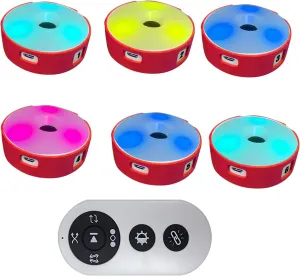 Agility Training Lights, Reaction Training Light of 6PCS Sport Agility Light USB Charging, Last 10 Hours, 10cm Height Sensing Distance, 4 Light Color, 4 Mode, 270 Degree Viewable Angle