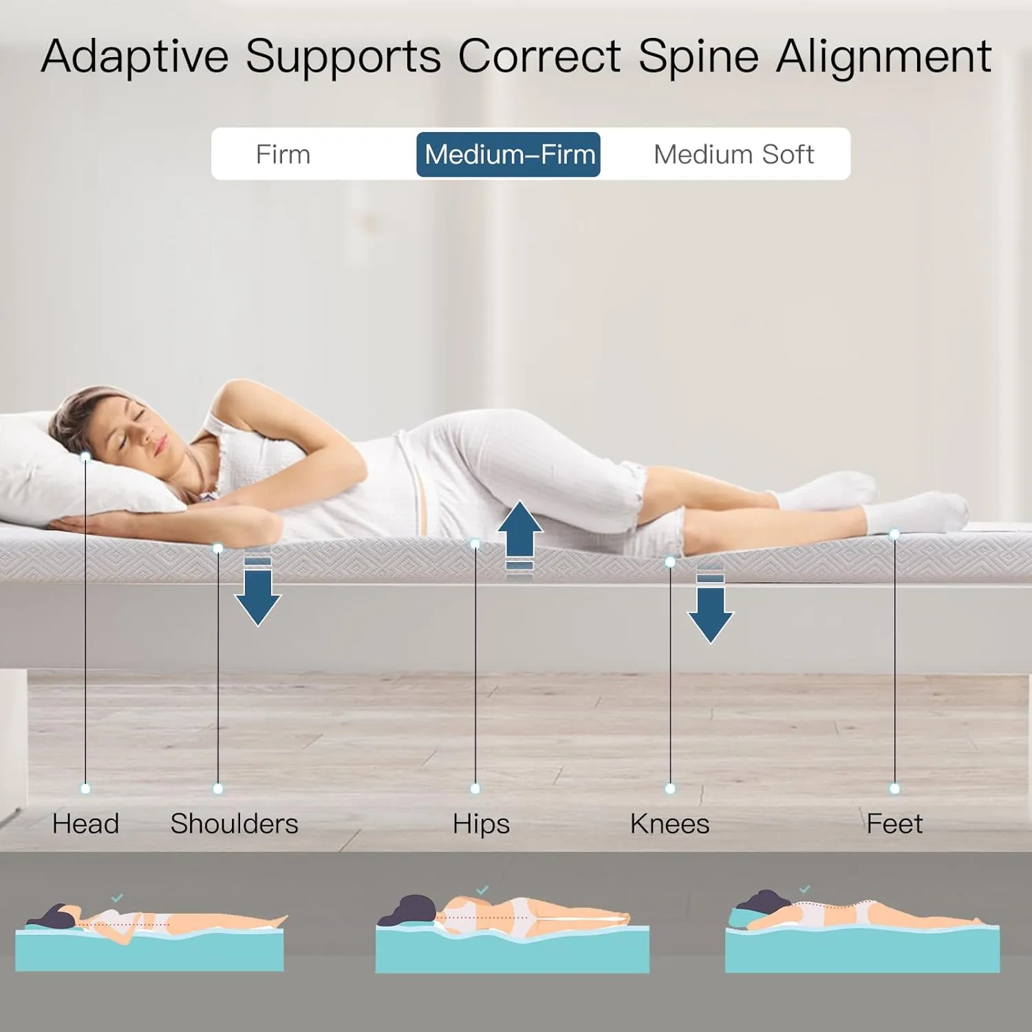 Airensky 3 Inch Memory Foam Mattress Topper,Cooling Gel Infused High Density Twin(39"x75") Topper with Removable Skin-Friendly Cover,Bed Topper for Pressure Relief Back Pain, CertiPUR-US Certified