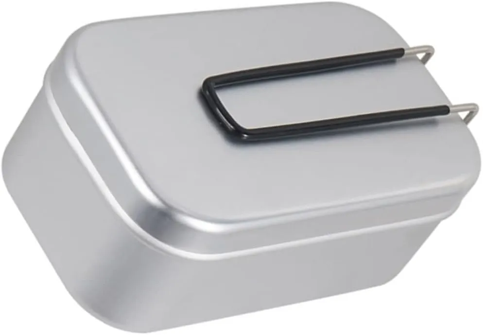 Alipis Backpacking Cookware Aluminum Lunch Box Side Grooves Leakproof Portable for Hiking Picnic