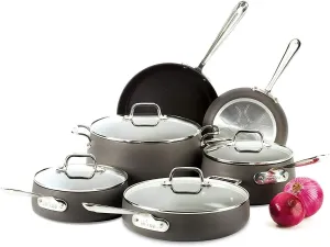 All-Clad 11644905279 Cookware Set, 13Piece, Silver