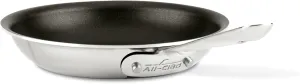 All-Clad D3 8 Inch Stainless Steel Pro Non Stick Frying pan, 3-Ply Stainless Steel Pan, Induction, Oven Broiler Safe 500F Skillet, Professional Cookware, Silver