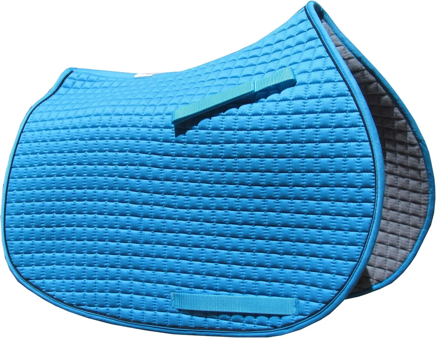 All-Purpose English Saddle Pads (Turquoise Sea Blue w/Black Trim)