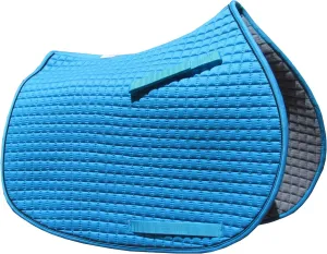 All-Purpose English Saddle Pads (Turquoise Sea Blue w/Black Trim)